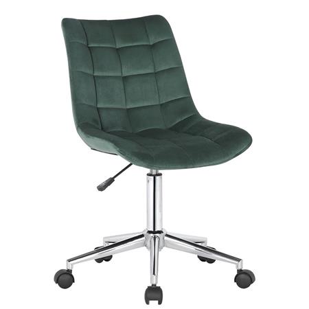 Sedia Per Ufficio SAMMY, Confortevole e Di Design, Base in Metallo, Velluto, Verde