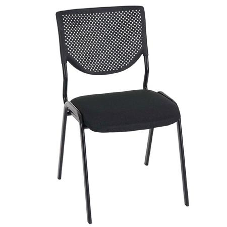 Sedia per Conferenze/Riunioni NAPOLI, Comoda e Versatile, Struttura in metallo, Nero e gambe Nere