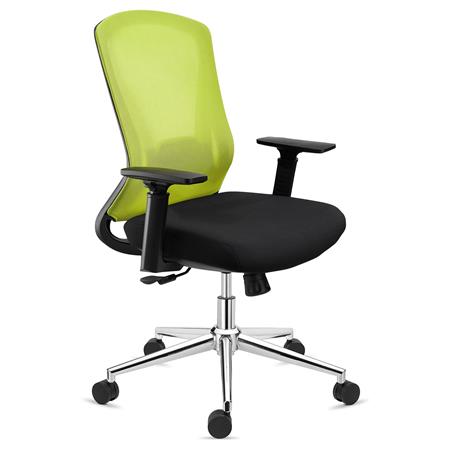DEMO# Sedia Ergonomica RIVER, Design Moderno, Rete e Tessuto, Verde
