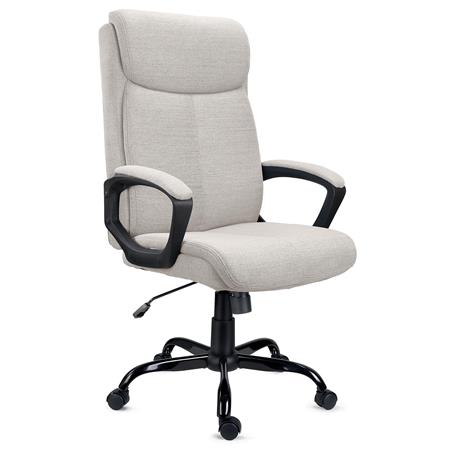 DEMO# Poltrona da ufficio COSMO, Alta Qualità, Design Elegante, in Tessuto Grigio Chiaro