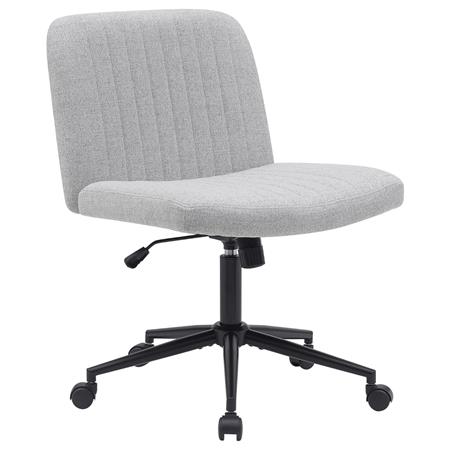 Sedia Per Ufficio SONNY, Design Moderno, Imbottita, In Tessuto Grigio