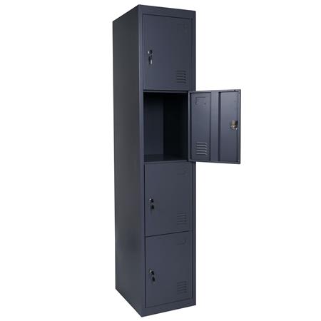 Armadietto casellario HILDUR, cm 180x38x45, in Acciaio, Antracite