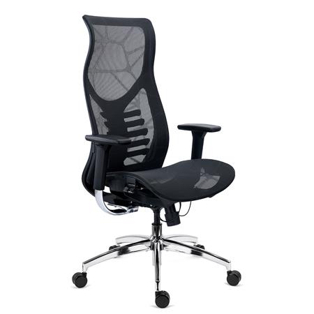 Sedia Operativa VICTUS, Design Esclusivo, Ergonomica, Sedile Regolabile in Profondità, Nero 