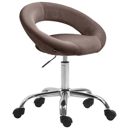 Sgabello AMANDA, Pratico e Moderno, Design Elegante, in Velluto colore Marrone