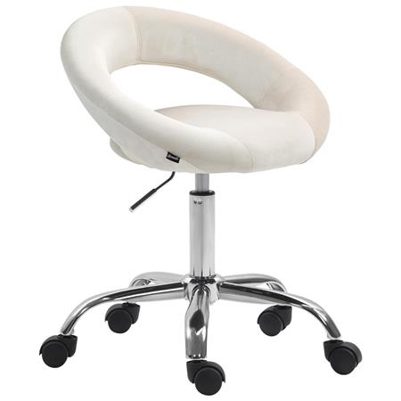 Sgabello AMANDA, Pratico e Moderno, Design Elegante, in Velluto colore Crema