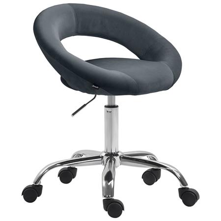 Sgabello AMANDA, Pratico e Moderno, Design Elegante, in Velluto colore Grigio