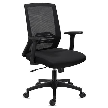 DEMO# Sedia da Ufficio ACTIVE, Supporto Lombare, Braccioli Regolabili, Nero