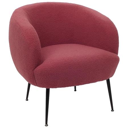 Poltrona per ospiti HARMONY, Design Elegante, Extra Imbottitura, Tessuto Rosa