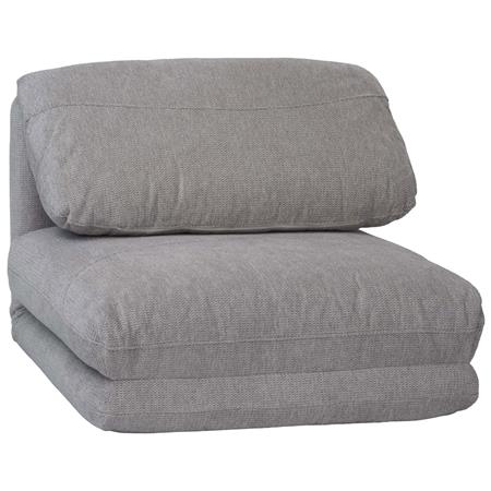 Poltrona NANTES, Trasformabile in Letto, Apertura Rapida, in Tessuto Grigio