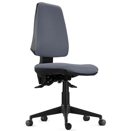 DEMO#Sedia Ergonomica INDIANA BASE, Schienale Regolabile, Tessuto Ignifugo, Grigio