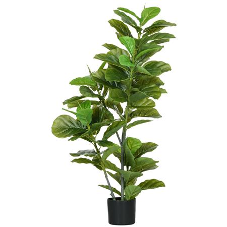 Pianta per Ufficio STAISY, Ficus alto 110cm, con 90 Foglie, Verde
