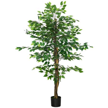 Pianta per Ufficio VIRA, Ficus alto 150cm, con 882 Foglie, Verde