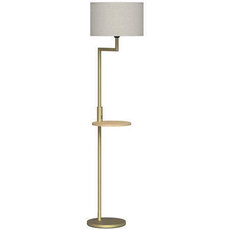 Lampada per Ufficio LUMOS, Interfaccia USB e Ripiano Portaoggetti, Oro