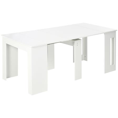 Tavolo per Sala Riunioni ASMARA, Estensibile 60-180 cm, colore Bianco