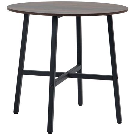 Tavolo per Sala Riunioni ROGA, Stile Elegante, Gambe Nere e Piano in Legno colore Marrone Scuro