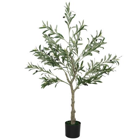Pianta per Ufficio ECOA, Olivo alto 120cm, Con Foglie e Olive, Verde