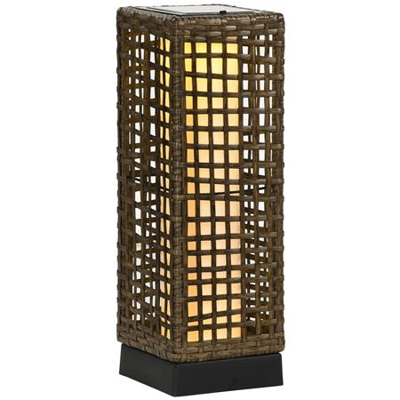 Lampada Solare per Ufficio NEXO, Con Pannello di Ricarica, Altezza 46cm, colore Marrone