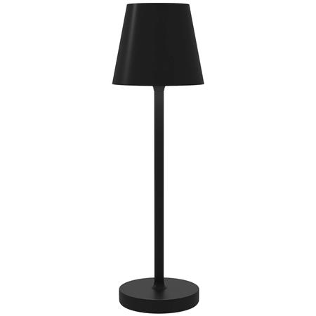 Lampada per Ufficio ALVA, Portatile con Batteria Ricaricabile, in Acrilico e Metallo, Nero