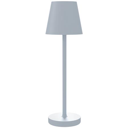 Lampada per Ufficio ALVA, Portatile con Batteria Ricaricabile, in Acrilico e Metallo, Grigio