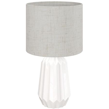 Lampada per Ufficio ELION, Stile Retrò, Base in Ceramica colore Bianco