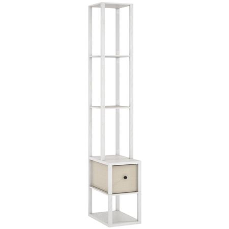 Lampada per Ufficio NUBE, con Ripiani e Cassetto in Tessuto, Bianco