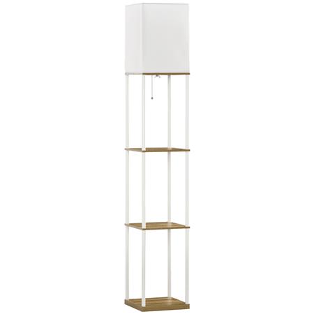 Lampada per Ufficio LUXOR, 3 Scomparti, Paralume in Tessuto, colore Bianco
