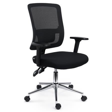 Sedia per Ufficio MISTIC, Elegante ed Ergonomica, Rete Traspirante, Nero