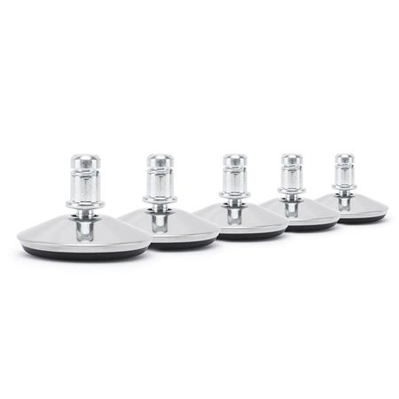 5x Piedini per Sedie Ufficio METAL, Design Elegante e Funzionale