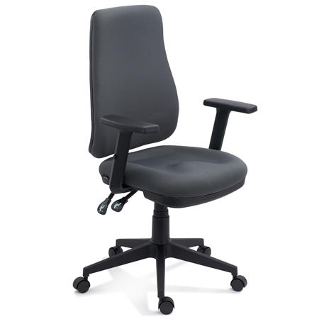 Sedia da Ufficio Ergonomica FOCUS, Massimo Comfort, in Tessuto Grigio