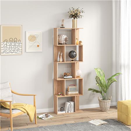 Libreria AMIX, Stile Moderno, 60x24x184,5cm, in Legno Colore Rovere