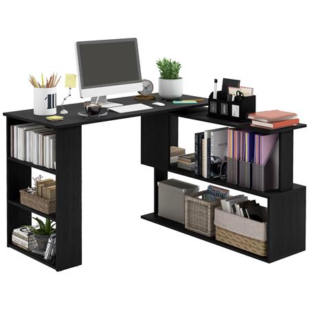 Scrivania di Design NOEMI, 3 combinazioni possibili, Legno Nero