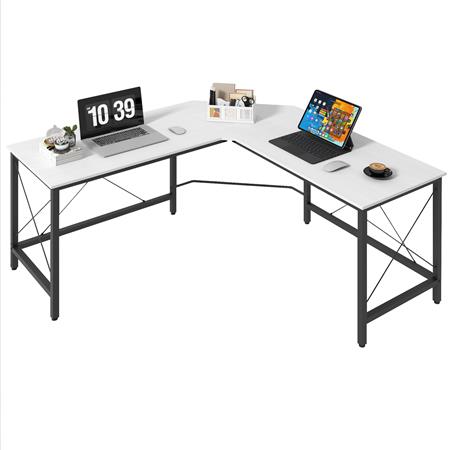 Scrivania da ufficio MARLY, 150x150x76cm, Angolare, in Legno Bianco