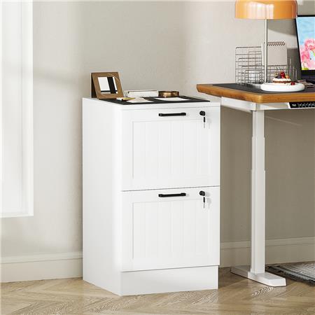 Cassettiera CAMY 2 CASSETTI, cm 40x40x71, in Legno, colore Bianco