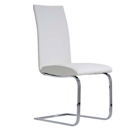 Sedia per Ospiti / Sala Attesa IASO, Design minimalista e Alta qualità, Struttura in metallo, in Pelle colore Bianco