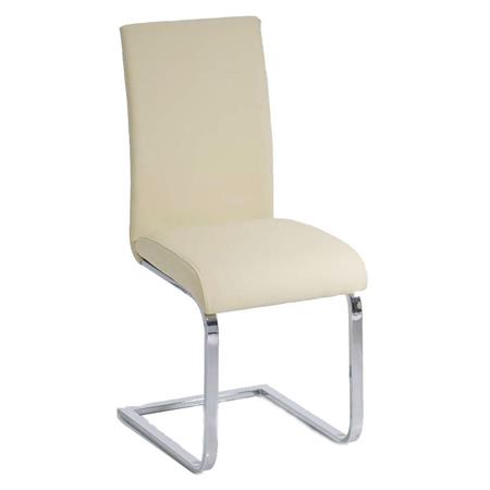 Sedia Sala d'Attesa / Riunioni CINCA, Design ergonomico, Struttura in metallo, in Pelle color Crema