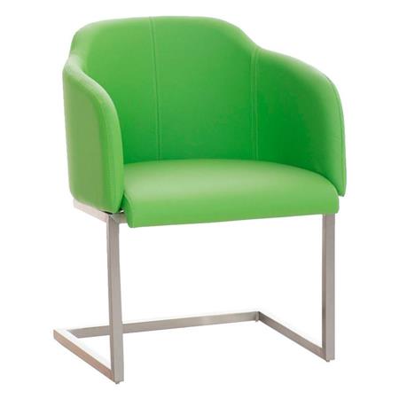Poltrona di Design TOKIO PELLE, Struttura in acciaio, Comodo sedile imbottito, in Pelle colore Verde