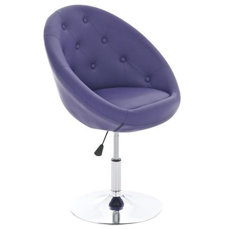 Poltroncina BELFAST, stile Chesterfield con capitonné, Comoda imbottitura, colore Viola