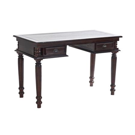 Pregiata Scrivania LUCAS, stile Classico, misure cm 130 x 82,5 x 60, in Legno color Marrone