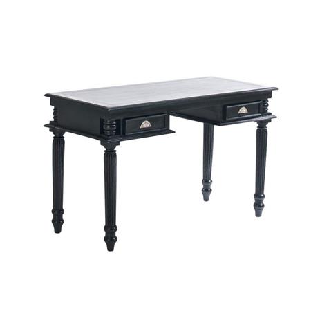 Pregiata Scrivania LUCAS, stile Classico, misure cm 130 x 82,5 x 60, in Legno color Nero
