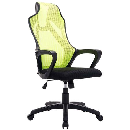 Sedia per Computer / Gaming YUCATAN, Design esclusivo sportivo, in Rete traspirante, colore Verde