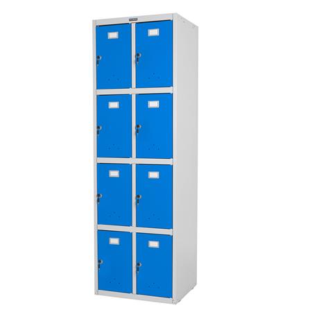 Armadietto casellario BERIT 8 ANTE, cm 183x58x50, in Acciaio, Blu