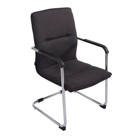 Poltroncina per Attesa GOLIAT TESSUTO, Struttura in metallo, Imbottita, Elegante, in Grigio Scuro