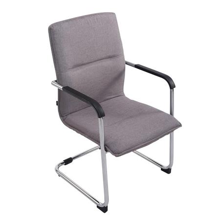 Poltroncina per Attesa GOLIAT TESSUTO, Struttura in metallo, Imbottita, Elegante, in Grigio