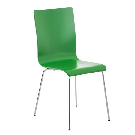 Sedia da Attesa PERRY, In Legno con Gambe in Metallo, colore Verde