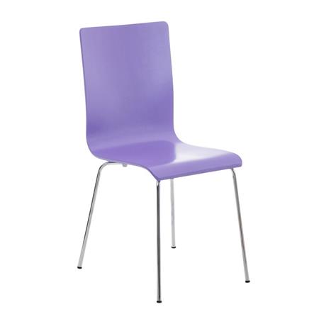 Sedia da Attesa PERRY, In Legno con Gambe in Metallo, colore Viola