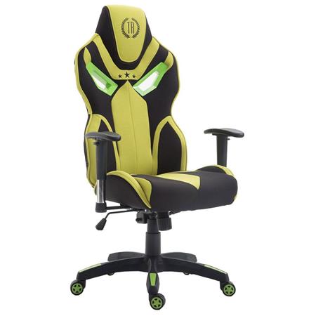 Sedia Gaming HAMIL TESSUTO, Design Sportivo, in Tessuto, colore Nero e Verde