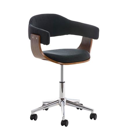 Sedia di design LAILA TESSUTO WENGÈ, Design Moderno, Comoda imbottitura, color Nero