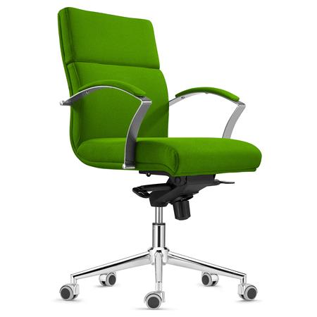 Sedia per Ufficio RABAT, Schienale Basso, in Tessuto Verde, Meccanismo Basculante, Alta Qualità e Design