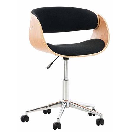 Sedia di design ANOUK, Design Moderno, in Legno color Faggio, Comoda Imbottitura, Tessuto Nero