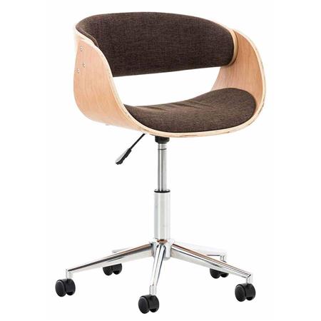 Sedia di design ANOUK, Design Moderno, in Legno color Faggio, Comoda Imbottitura, Tessuto Marrone